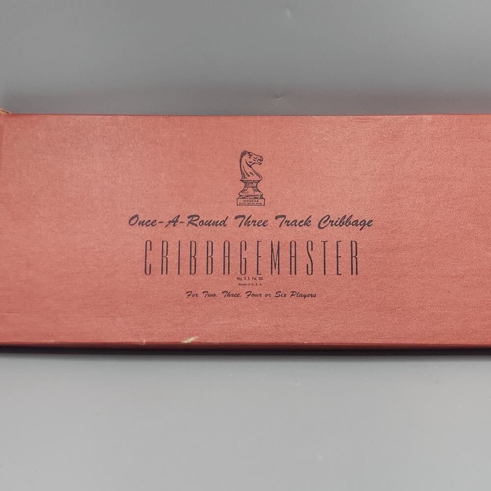 VTG Cribbagemaster Drueke Model 1950 Once-A-Round Three Track Cribbage Board USA